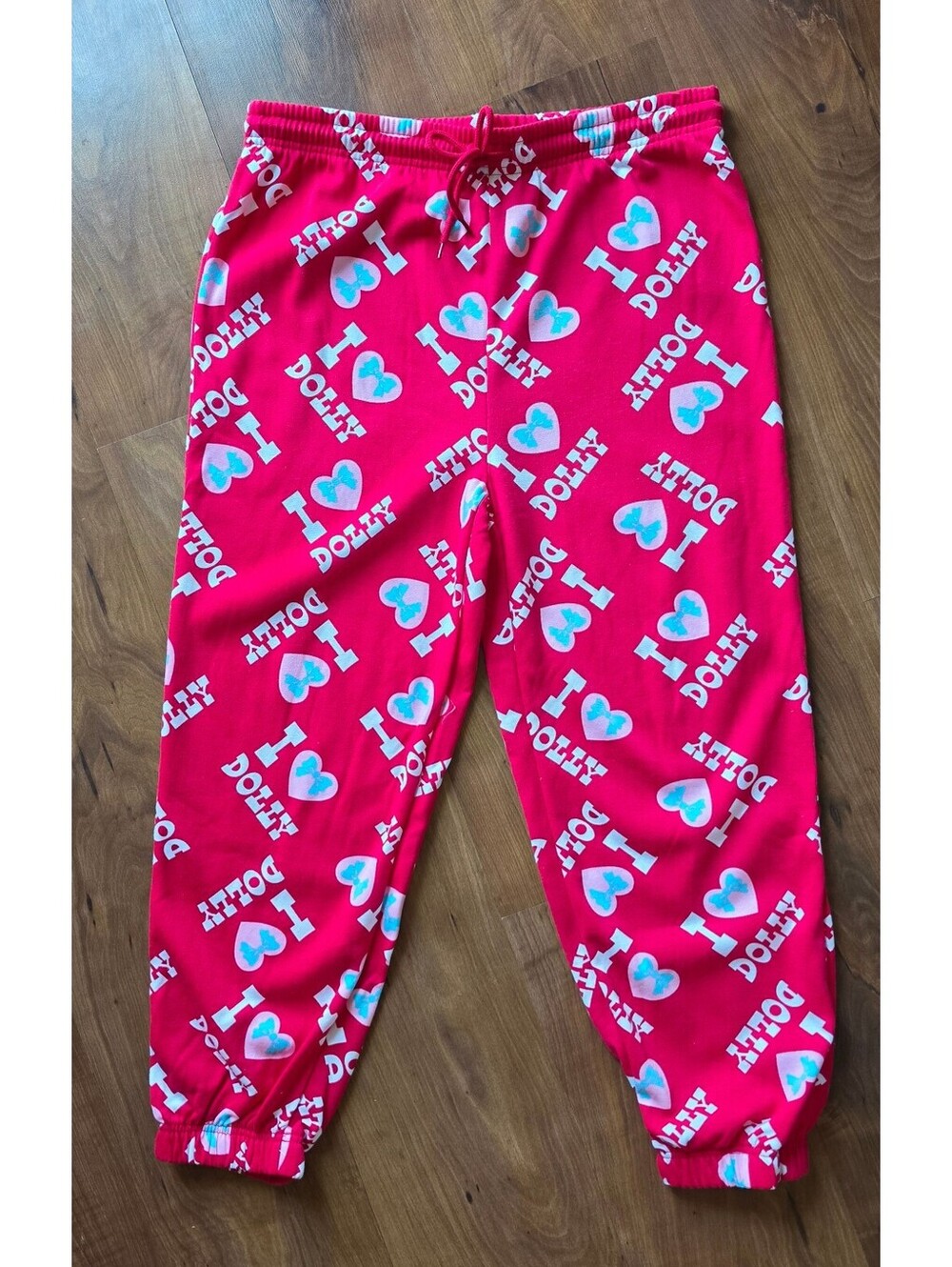 NWT Dolly Parton I ❤️ Dolly Pink Jogger Pajama Pants Women's Sz XXL Lounge,347